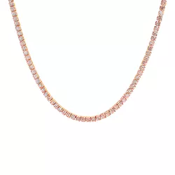 Stříbrný tenisový choker 35+5cm ROSE 9362