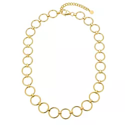 Stříbrný kroužkový náhrdelník GOLD 8952