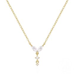 Stříbrný minimalistický náhrdelník GOLD 8705