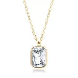 Stříbrný náhrdelník OBDÉLNÍK GOLD 9005