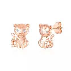 Stříbrné náušnice TYGR ROSE 9699