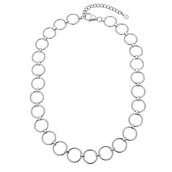 Stříbrný kroužkový náhrdelník 8953