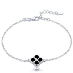 Stříbrný náramek s černou perletí TALIS