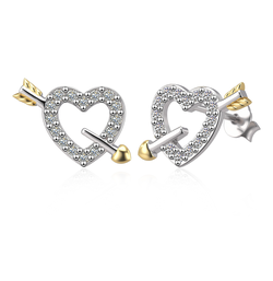 Stříbrné náušnice AMORŮV ŠÍP 9728